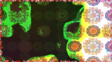 Suluboya stilinde gri renkte. Küçük çiçekli yay deseni çiz. Raster illüstrasyonu.