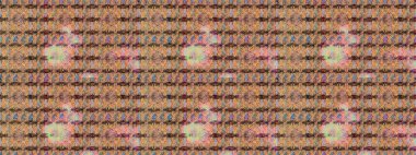 Raster deseni. Bej renkte, yaz çiçekleri. Küçük çiçekteki sevimli çiçek deseni. Raster illüstrasyonu.