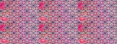 Renkli Yaz Temalı eskiz kalıbı. Sevimli çiçek raster deseni. Modaya uygun kumaş deseni. Düz Çiçek Elementleri Tasarımı.