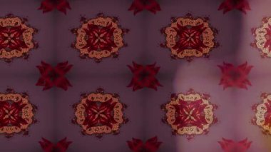 Renkli unsurlarla hareketli arka plan görüntüleri. Çiçekler. Eski model. Bayrak tarzı. Video kaydı. Şablon. Döngü. Kusursuz..