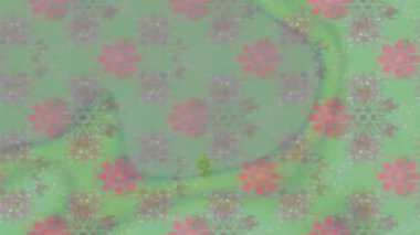 Renkli unsurlarla hareketli arka plan görüntüleri. Çiçekler. Eski model. Bayrak tarzı. Video kaydı. Şablon. Döngü. Kusursuz..