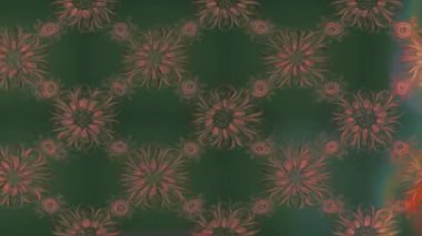 Renkli unsurlarla hareketli arka plan görüntüleri. Çiçekler. Eski model. Bayrak tarzı. Video kaydı. Şablon. Döngü. Kusursuz..