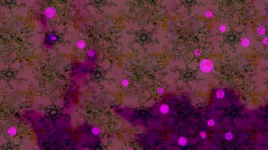 Renkli unsurlarla hareketli arka plan görüntüleri. Çiçekler. Eski model. Bayrak tarzı. Video kaydı. Şablon. Döngü. Kusursuz..