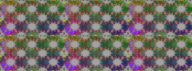 Motley illüstrasyonu. Çiçekli yaz çiçekleri. Küçük çiçekte güzel bir desen. Moda baskıları için zarif bir şablon. Küçük renkli çiçekler. Kusursuz..