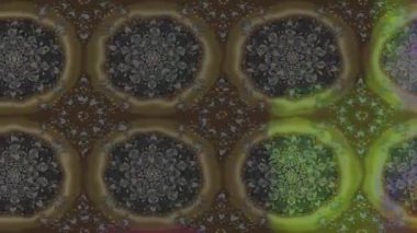 Renkli unsurlarla hareketli arka plan görüntüleri. Çiçekler. Eski model. Bayrak tarzı. Video kaydı. Şablon. Döngü. Kusursuz..