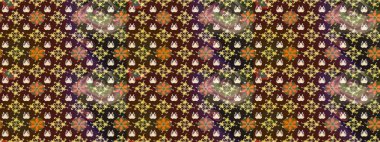 Renkli Yaz Temalı eskiz kalıbı. Güzel kumaş deseni. Düz Çiçek Elementleri Tasarımı. Raster illüstrasyonunda çiçek deseni çizimi.