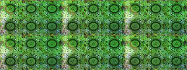Kusursuz altın desen. Raster oryantal süs. Altın elementlerle yeşil renklerde altın desen.