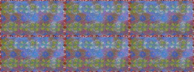 Mavi renkli çiçekler. Çiçeksiz desenli arka plan. Tişört baskısı için çiçek boyama rasteriName.