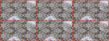 Raster illüstrasyonu. Gri renkli, zarif çiçek buketli suluboya. Düz Çiçek Elementleri Tasarımı. Renkli Bahar Teması Kusursuz Arkaplan.