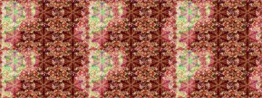 Kahverengi renkler ve altın elementler. Kusursuz altın desen. Çiçek desenli altın metal. Raster altın çiçek süsü brokar kumaş ve cam desenli..