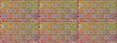 Çiçeksiz desenli arka plan, darbeler, sıçramalar, yaz çiçekleri. Raster illüstrasyonu. Kahverengi renkte çiçekler.