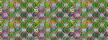 Renkli, pürüzsüz desen. Raster illüstrasyonu. Çiçek duvar kâğıdı. Çiçek arkaplan. Yeşil renklerde şirin tekstil.