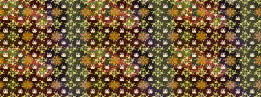 Taslak dekoratif arka plan, çiçek mandala. Çiçek. Kahverengi renklerde. Raster illüstrasyonu.