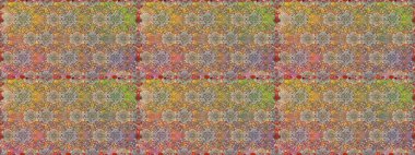 Çiçeksiz desenli arka plan, darbeler, sıçramalar, yaz çiçekleri. Raster illüstrasyonu. Kahverengi renkte çiçekler.