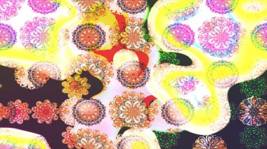 Tarafsız renklerde bahar çiçekleri. Raster illüstrasyonu. Raster çiçek desenli ve çiçekli..