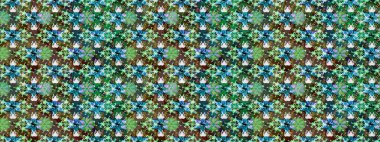 Klasik çiçekler. El çizimi, soyut ve süslü elementler. Yaz çiçekleri teması. Yeşil renkler. Suluboya resim taklit Raster illüstrasyonu.