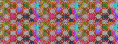 Nazikçe, güzel çiçek arkaplanı. Çiçekli karalama şeklinde Raster çiçek deseni. Gri renkli çiçekler.