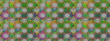 Renkli, pürüzsüz desen. Raster illüstrasyonu. Çiçek duvar kâğıdı. Çiçek arkaplan. Yeşil renklerde şirin tekstil.