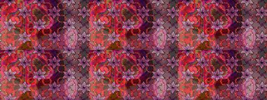 Raster illüstrasyonu. Çiçek süslemeli çizim deseni. Kahverengi renkte çiçekler.