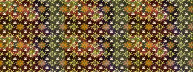 Taslak dekoratif arka plan, çiçek mandala. Çiçek. Kahverengi renklerde. Raster illüstrasyonu.