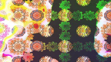 Raster Hip kumaş deseni. Eskiz Vintage Çiçek Deseni.