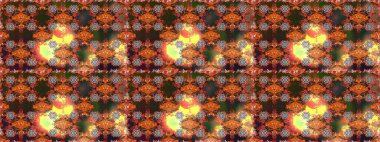 Tropik, dikişsiz çiçek deseni. Raster illüstrasyonu. Kahverengi renkte çiçekler.