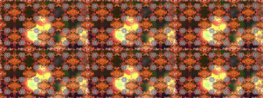 Tropik, dikişsiz çiçek deseni. Raster illüstrasyonu. Kahverengi renkte çiçekler.