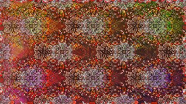 Kahverengi renkli çiçekler. Raster düz çiçekleri pürüzsüz desen. Tasarım hediye paketi, tebrik kartları, posterler ve afiş tasarımı.