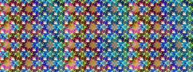 Raster illüstrasyonu. Tropik çiçek desenleri. Mavi renkte çiçekler.