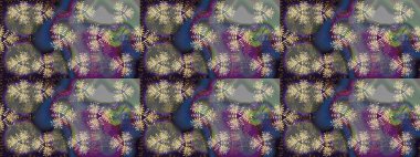 Üzerinde gri renkte çiçekler olan bir çiçek deseni çiz. Suluboya tarzında gri renkte çiçekler.