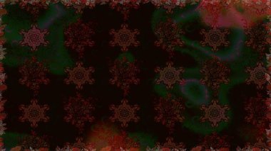 Raster illüstrasyonu. Tropik, dikişsiz çiçek deseni. Siyah renkte çiçekler.