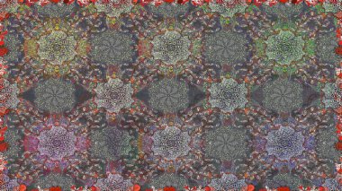 Güzel kumaş deseni. Raster illüstrasyonu. Hoş bir çiçek geçmişi var. Küçük bir çiçekte kusursuz desen.