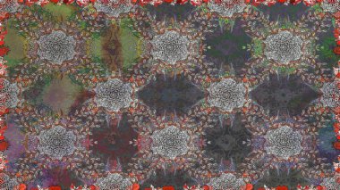 Klasik taslak çizimi. Raster Yumuşak kumaş deseni. Raster çiçek izi. Çiçek grisi, pürüzsüz desen.