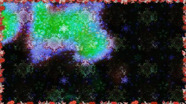 El çizimi. Çiçeklerle kusursuz desen. Siyah renkli çiçekler. Suluboya çizimi.