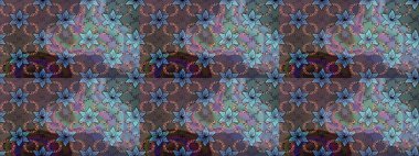 Asya tekstil tarzında. Çiçek desenli çizim. Renkli Bahar Teması eskiz kalıbı. Düz Çiçek Elementleri Tasarımı. Raster illüstrasyonu. Mavi renkte çiçekler.