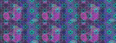 Çizim çiçek deseni duvar kağıdı, web sitesi arka planı, ambalaj kağıdı, davetiye, broşür, afiş veya web sitesi için kullanılabilir. El çizimi Raster çizimi. Parlak elementlerin.