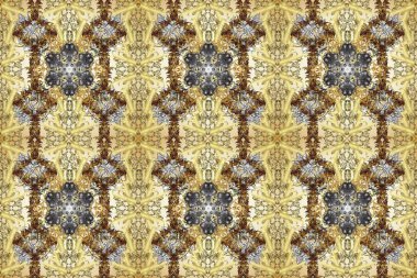 Barok tarzında kusursuz bir doğulu süsü. Bej, nötr ve kahverengi altın elementli geleneksel altın sarısı desen.