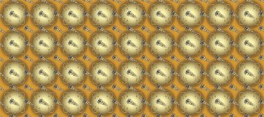 Tarafsız, kahverengi ve sarı renklerde altın çiçekli altın desenler. Senin tasarımın için, duvar kağıdı. Altın rengi, kusursuz çizim. Raster geometrik arkaplanı.