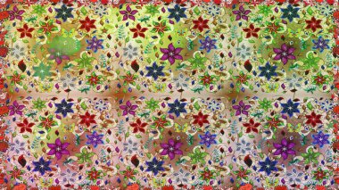 Soyut zarafet, çiçekli arkaplan deseni. Raster Güzel kumaş deseni.