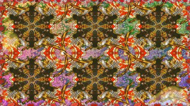 Kusursuz altın desenli bukleler. Parlak dantel, stilize çiçekler, şal desenli. Raster sanatı. Kahverengi renklerde, altın elementlerle kusursuz desen. Doğu tarzı arabesk. Zarif altın deseni aç