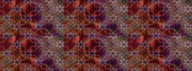 Raster illüstrasyonu. Kahverengi renklerde bahar çiçekleri. Raster çiçek desenli ve çiçekli..