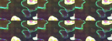 Çiçekli zambakların eskiz geçmişi. Çiçek tasarımı için inanılmaz bir kolaj cenneti tarzı. Parlak çiçekli kolaj çiçekleri kahverengi.