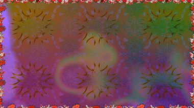 Çiçekli karalama şeklinde Raster çiçek deseni. Kahverengi renkli çiçekler. Nazik, narin çiçek arkaplanı.