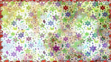 Çiçekli güzel suluboya desen. Tarafsız renklerde. Raster illüstrasyonu.