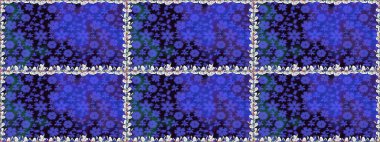 Çiçeksel elementlerle süslenmiş zarif raster dokusu. Küçük çiçekte hoş bir çiçek deseni var. Mor renkler ve parlak çiçekler üzerinde soyut, pürüzsüz desen.