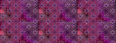 Raster çiçek desenleri çiziyor. Vadinin çiçekleri mor renklerde.