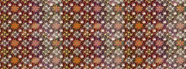 Çiçek. Raster illüstrasyonu. Taslak dekoratif arka plan, çiçek mandala. Kahverengi renklerde.