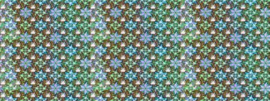 Raster. Düz Çiçek Elementleri Tasarımı. Renkli Bahar Teması çizim şablonu.