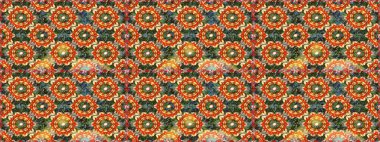 Turuncu renklerde ve altın elementlerle geleneksel klasik altın raster deseni. Barok tarzında kusursuz bir doğulu süsü..