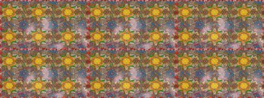 Raster Hip kumaş deseni. Eskiz Vintage Çiçek Deseni.